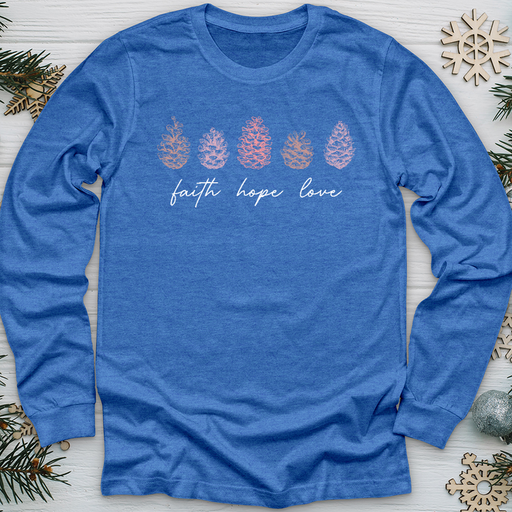 Assorted Pinecones Long Sleeve Tee
