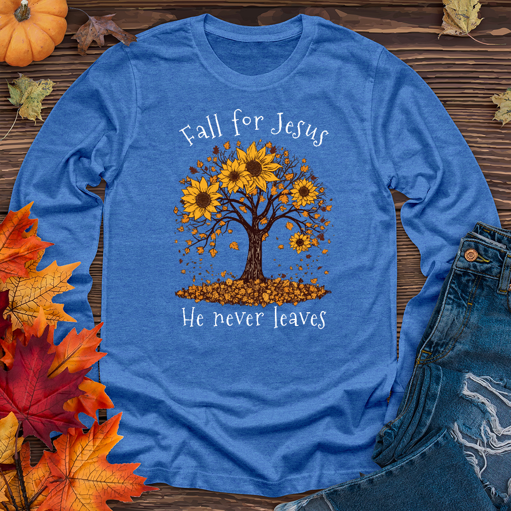 Sunflower Tree Falling Leaves Long Sleeve Tee