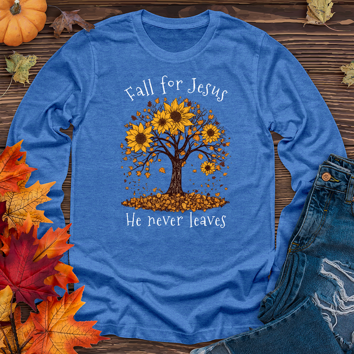 Sunflower Tree Falling Leaves Long Sleeve Tee