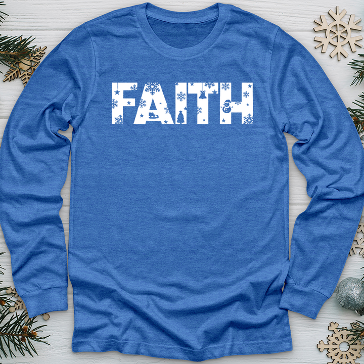 Faith Winter Font Long Sleeve Tee