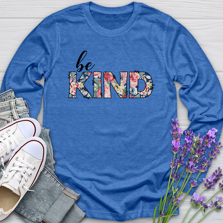 Be Kind Flowers Long Sleeve Tee