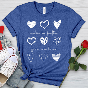 Walk By Faith Grow In Love Heathered Tee