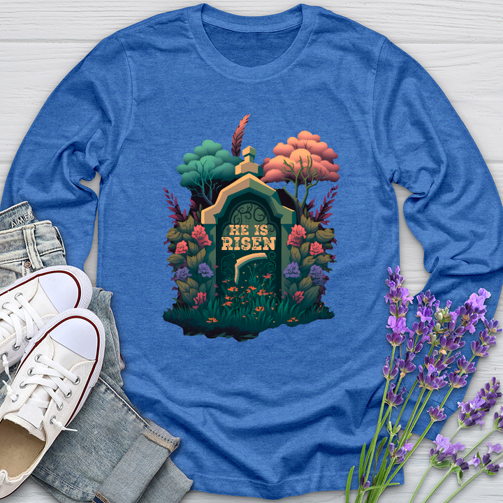 He Is Risen Grave 2 Long Sleeve Tee