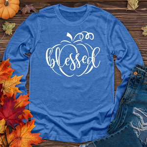 Fancy Blessed Pumpkin Long Sleeve Tee