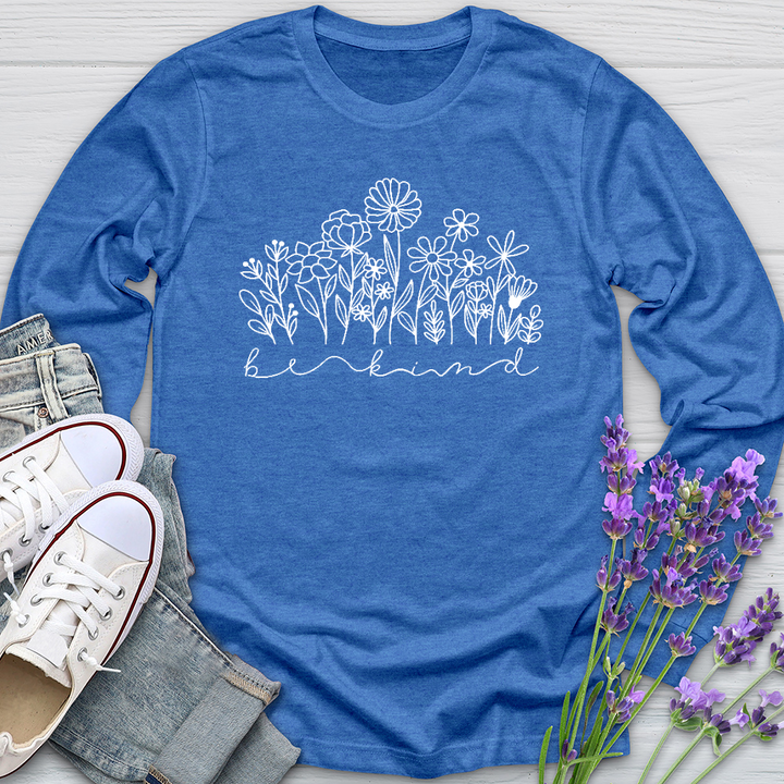 Be Kind Garden Flowers Long Sleeve Tee
