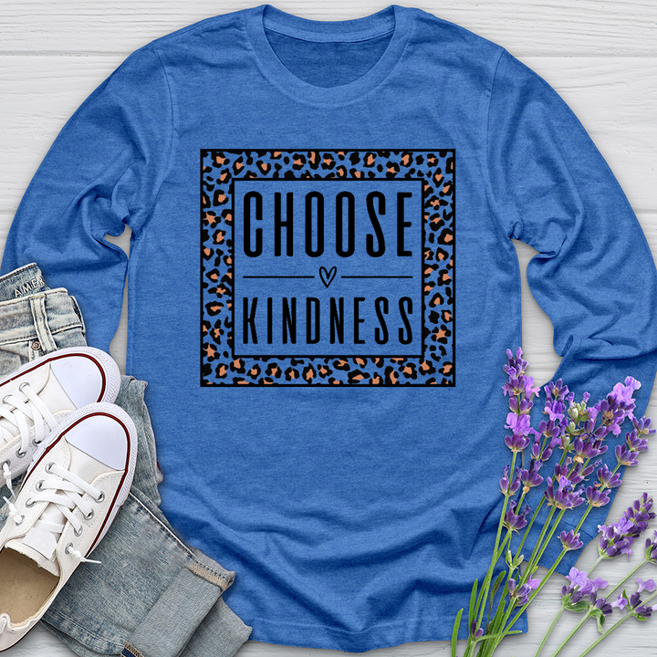 Choose Kindness Leopard Long Sleeve Tee