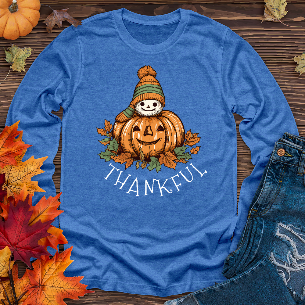 Thankful Happy Pumpkins Long Sleeve Tee