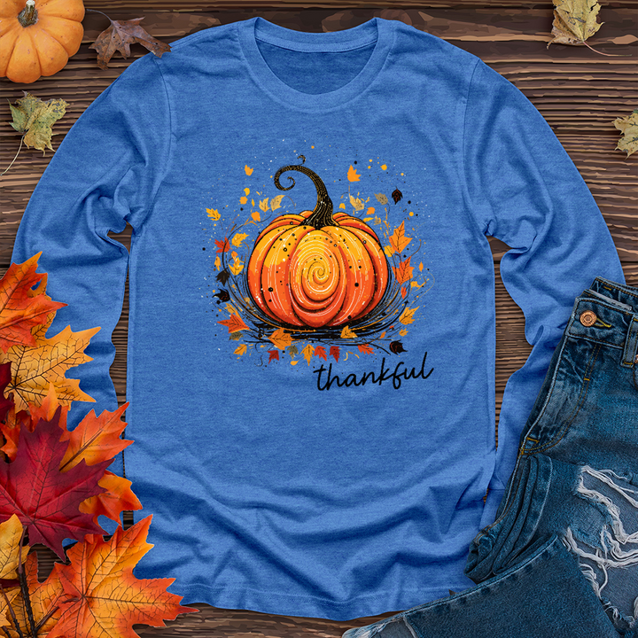 Thankful Pumpkin Swirl Long Sleeve Tee