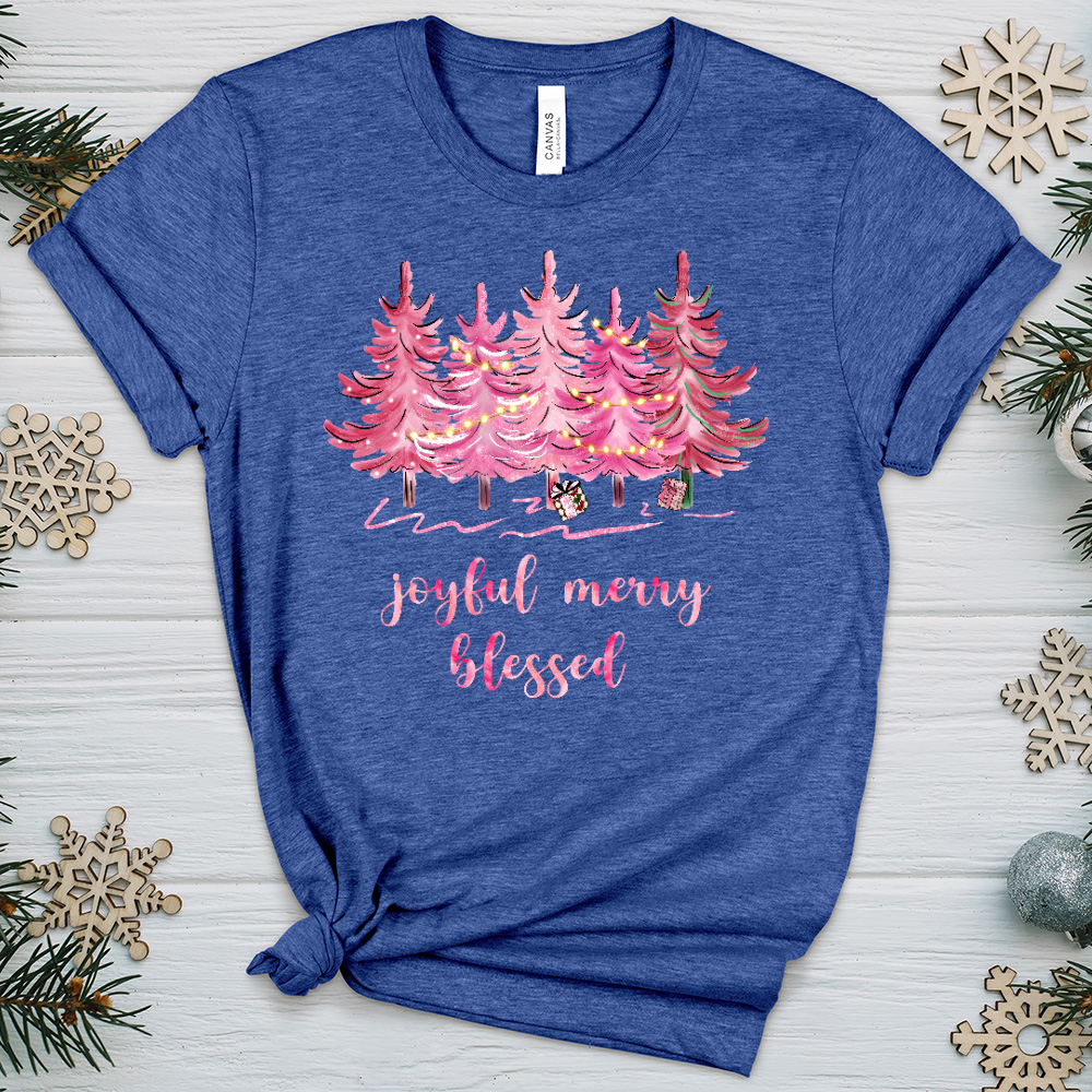Joyful Pink Forest Heathered Tee