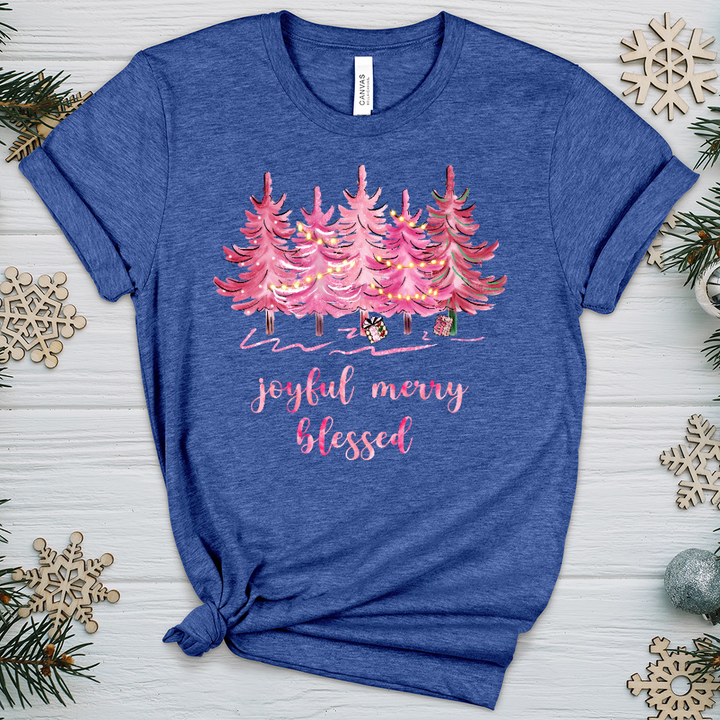 Joyful Pink Forest Heathered Tee