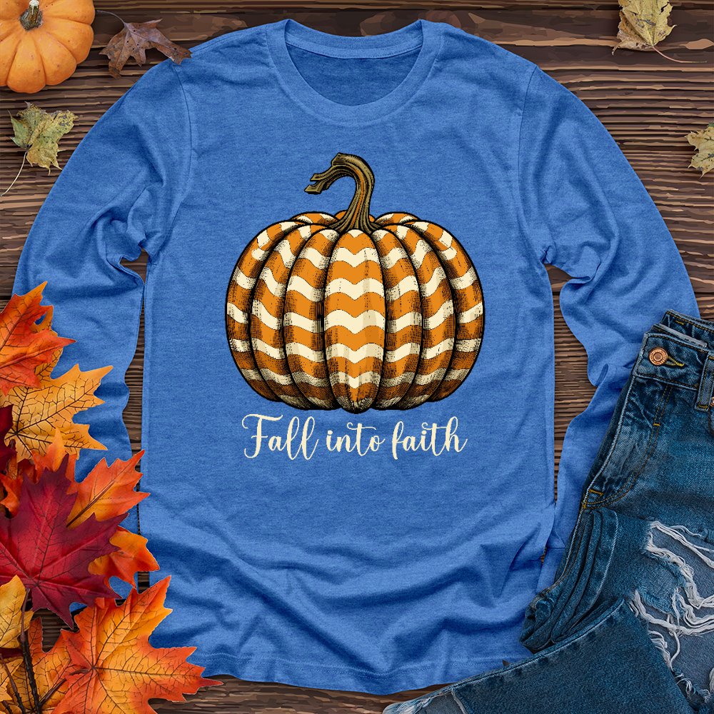 Fall Into Faith Pumpkin Long Sleeve Tee