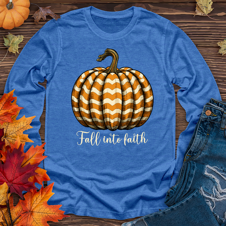Fall Into Faith Pumpkin Long Sleeve Tee