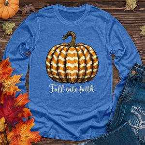 Fall Into Faith Pumpkin Long Sleeve Tee