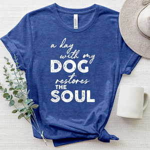 A Day with My Dog Heathered Tee