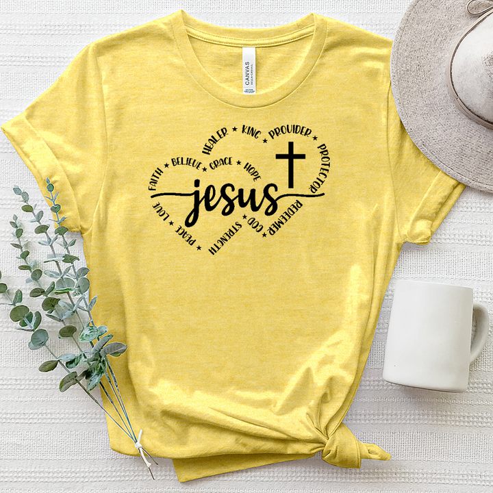 Jesus Cross Heathered Tee