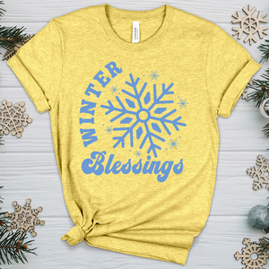 Blue Snowflake Heathered Tee