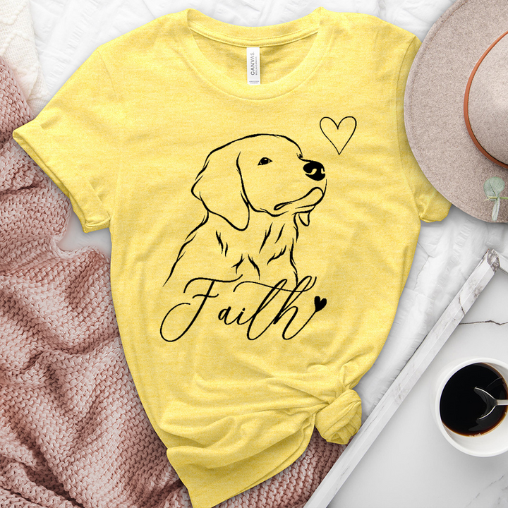 Faith Dog Sketch Heathered Tee