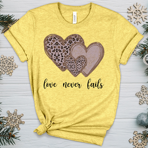 Love Never Fails V5 Heathered Tee