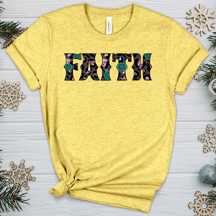 Faith Leopard P4 Heathered Tee