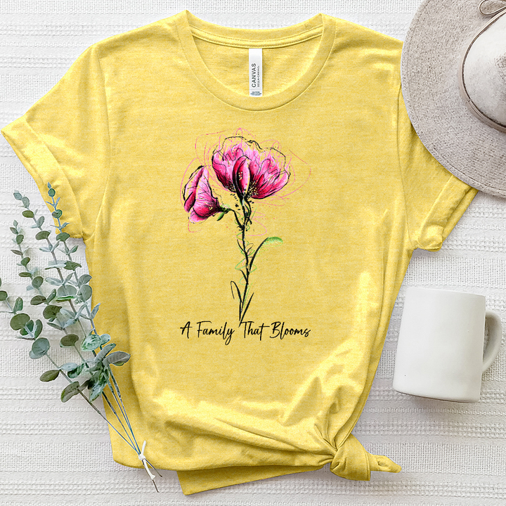 A Family That Blooms Tee Heathered Tee