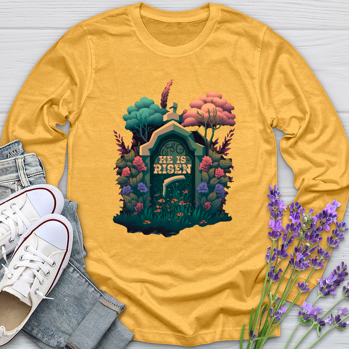 He Is Risen Grave 2 Long Sleeve Tee