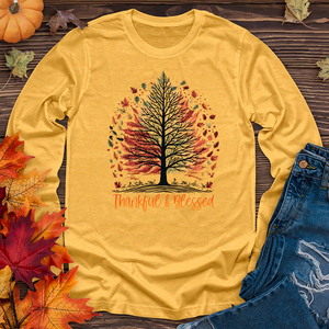 Thankful Blessed Woodland Journey Long Sleeve Tee