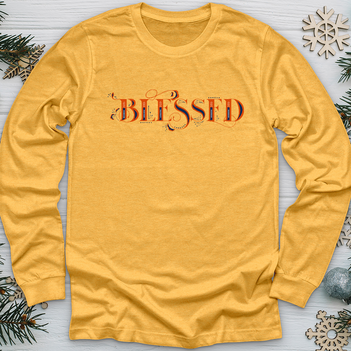 Blessed Lettering Long Sleeve Tee