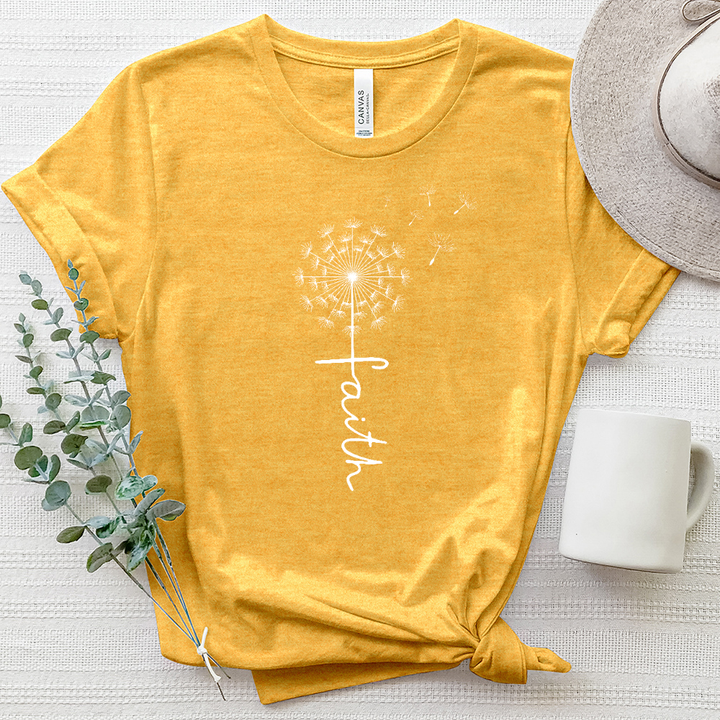 Faith Dandelion Art Heathered Tee