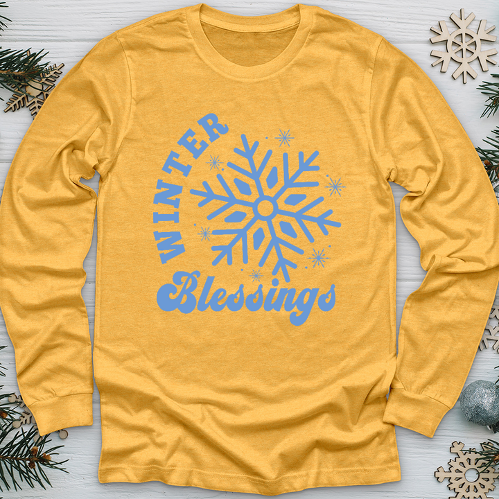 Blue Snowflake Long Sleeve Tee