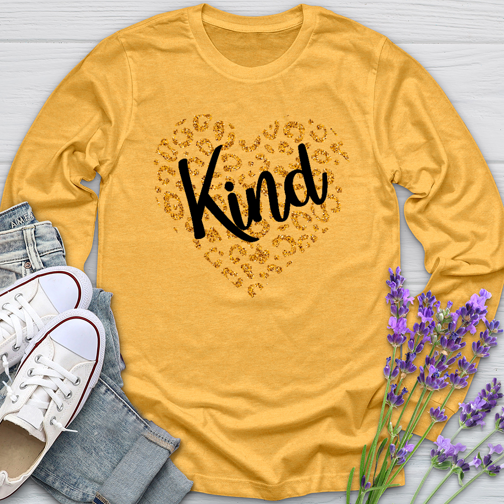 Kind Gold Heart Long Sleeve Tee