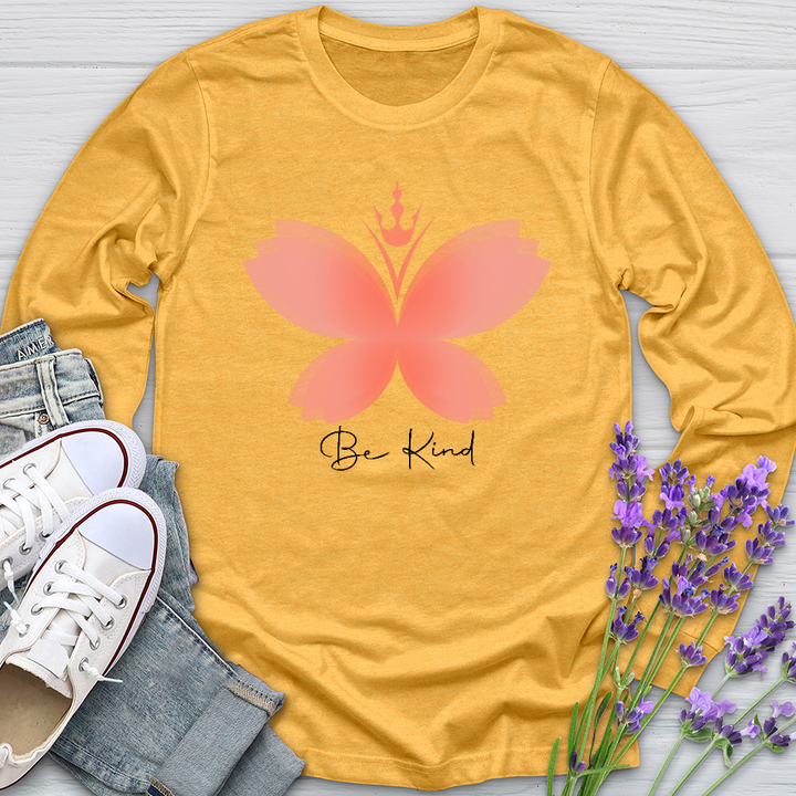 Be Kind Butterfly Long Sleeve Tee