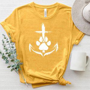 Anchor Paw Print Heathered Tee