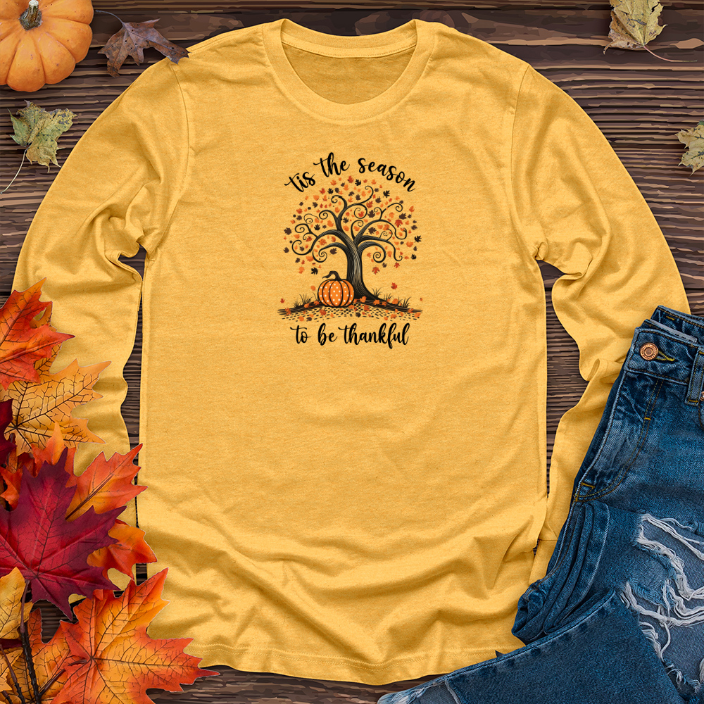 Vintage Halloween Leaf Dots Long Sleeve Tee