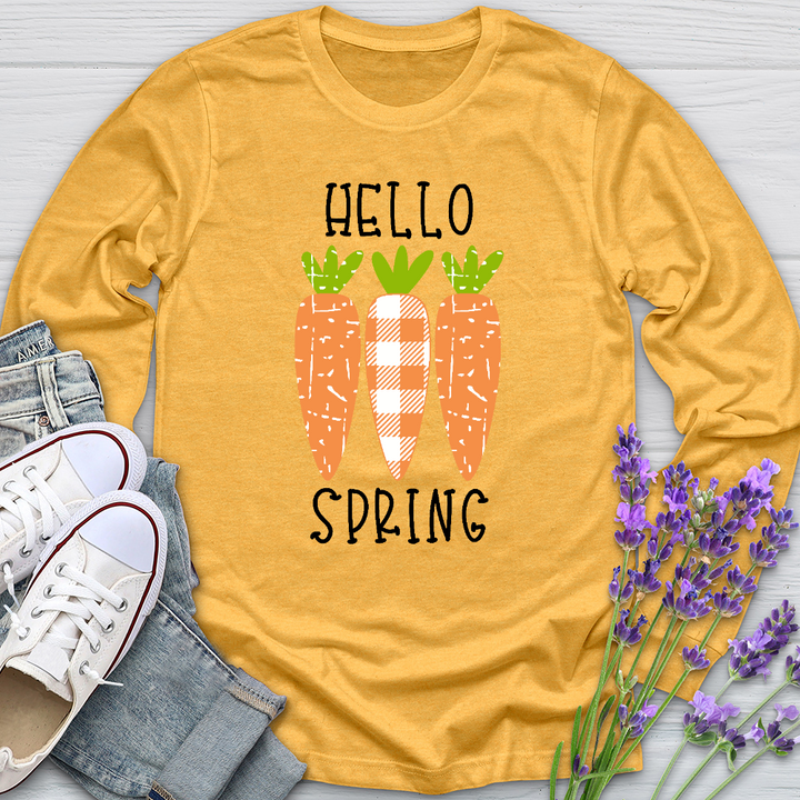 Hello Spring Carrots Long Sleeve Tee