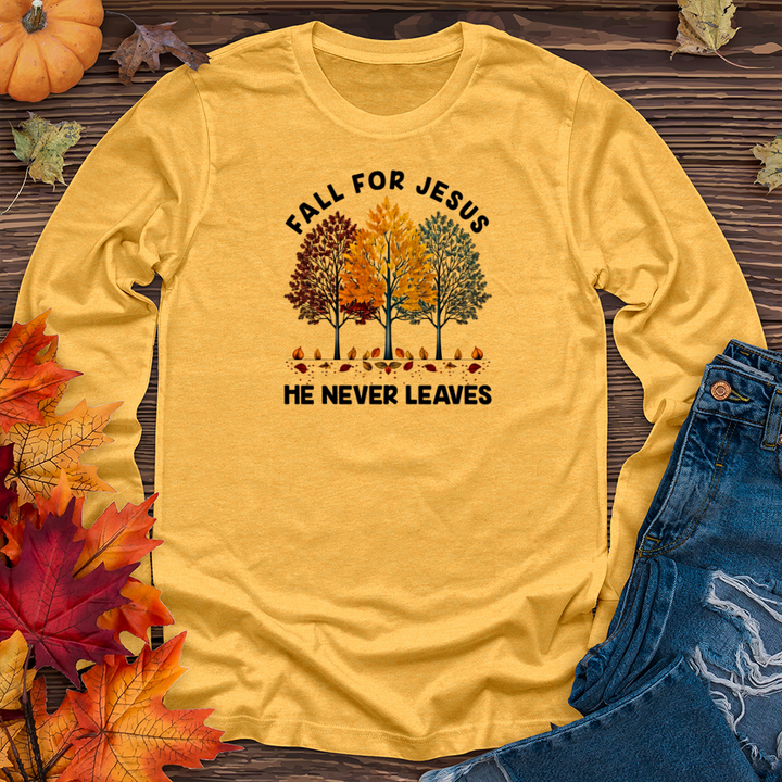 Retro Fall Forest Trio Long Sleeve Tee