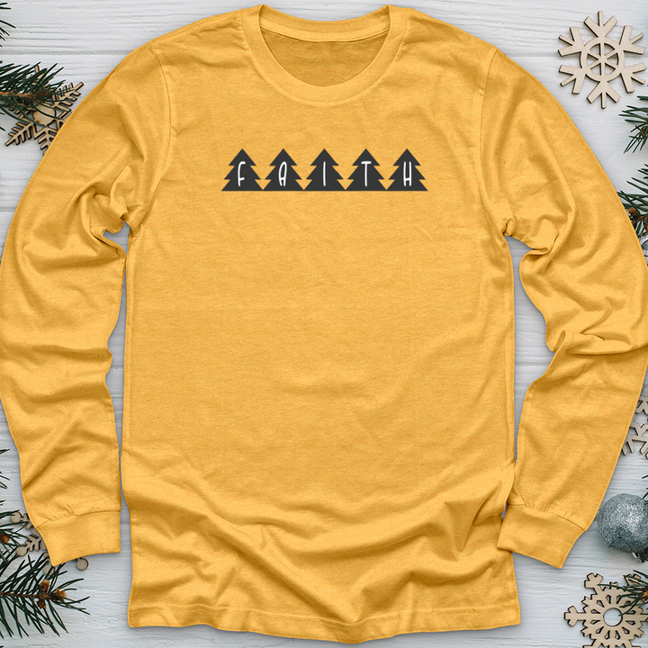 Faith Tree Silhouette Long Sleeve Tee