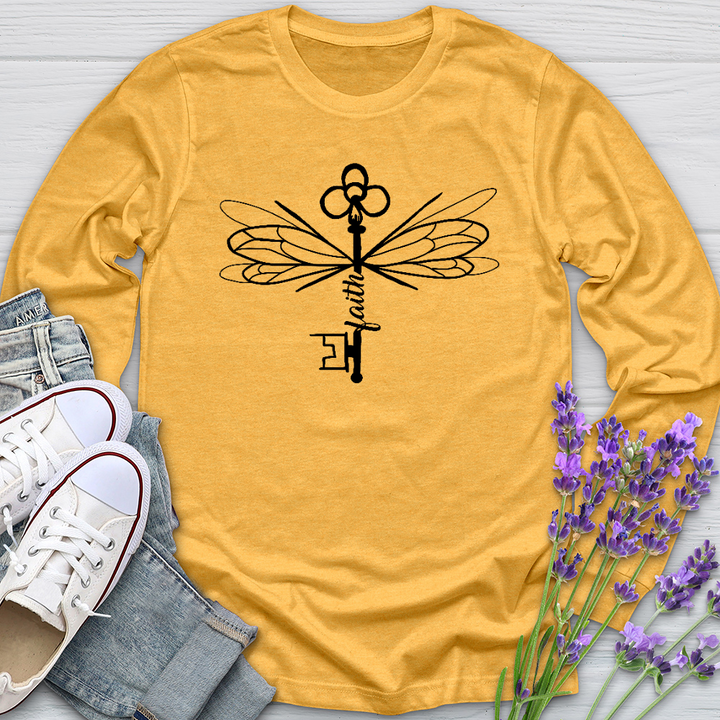 Winged Faith Fighter Long Sleeve Tee