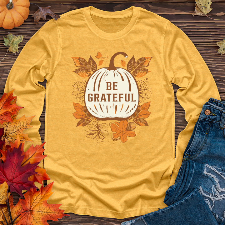 Vintage Pumpkin Leaf Delights Long Sleeve Tee