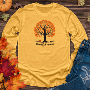 Vintage Pumpkin Patch Tree Long Sleeve Tee