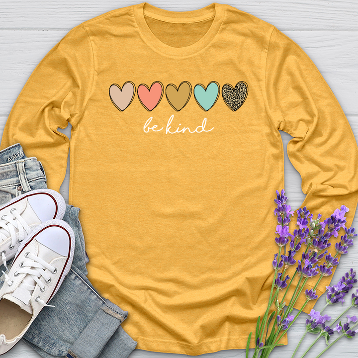 Be Kind Hearts Long Sleeve Tee