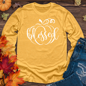 Fancy Blessed Pumpkin Long Sleeve Tee