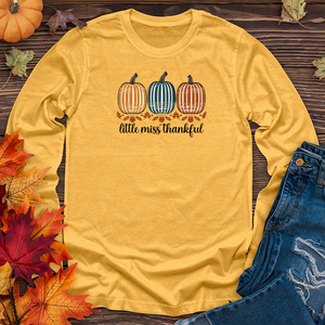 Vintage Pumpkin Stripe Trio Long Sleeve Tee