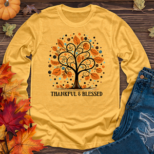 Thankful Halloween Spots Long Sleeve Tee