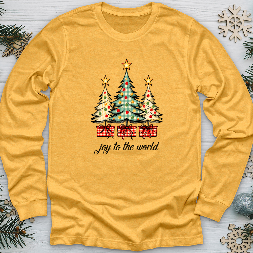Joy To The World Christmas Presents Long Sleeve Tee