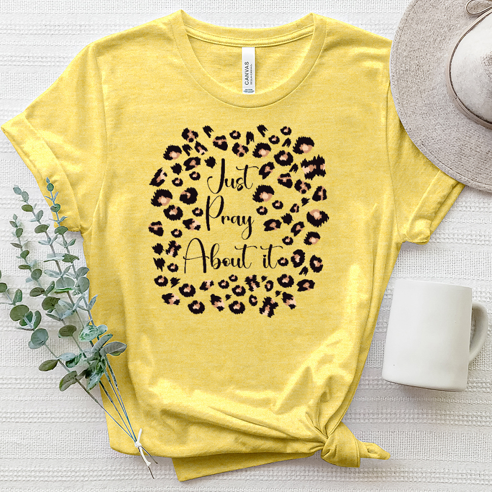 Just Pray about it Leopard Heathered Tee