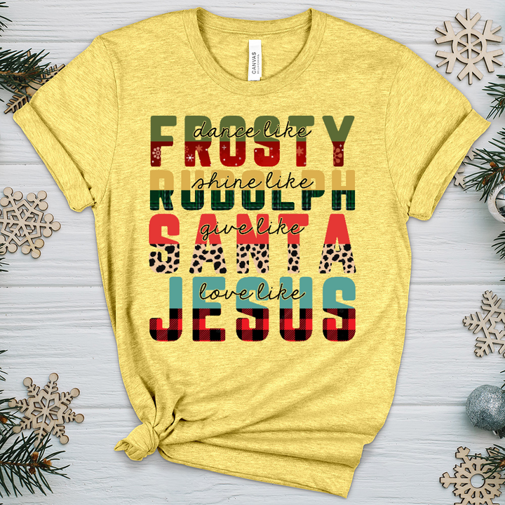 Love Like Jesus Patterned Heathered Tee