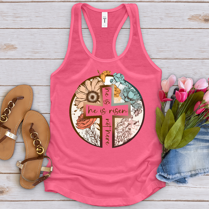 He Is Risen Cross Tank Top