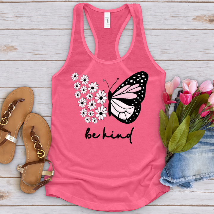 Be Kind Sunflower Butterfly Tank Top