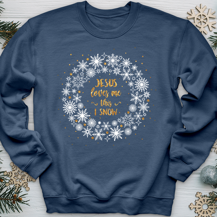 This I Snow Wreath Crewneck