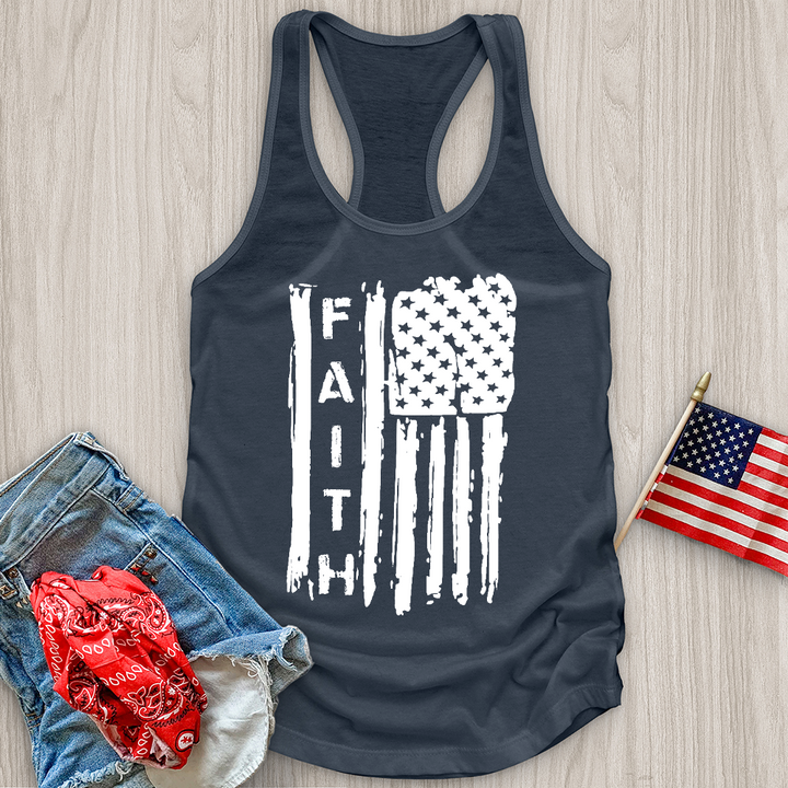 Distressed Faith Flag Tank Top